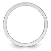14K White Gold 1.2mm Flat Polished Stackable Band Size 4
